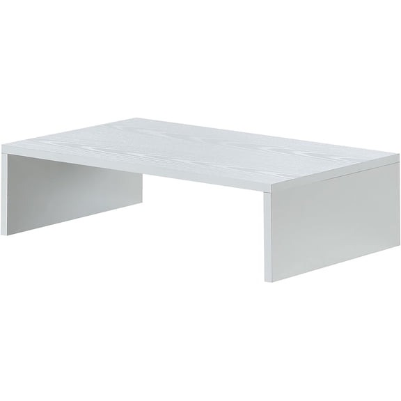 CHTER Designs2Go Small TV Riser 23.75", for TVs up to 26" - Contemporary TV or Computer Riser for Living Room, Modern Office, Den, White