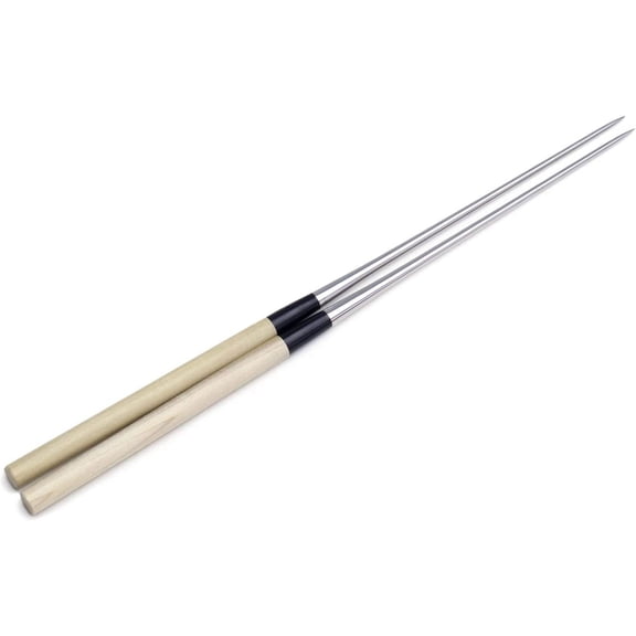 CHTER Moribashi Chopsticks Japanese Sushi Chef Traditional Garnishing Plating Tweezers Magnolia Handle 7 In(180mm)
