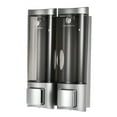 thumbnail image 1 of CHUANGDIAN Manual Hand Soap Dispenser with Double Sided Foam Tape Wall Mount Double Liquid Shampoo Shower Gel Dispenser Hand Cleanser Washroom Lotion Dispenser for Bathroom Restroom Hotel 200mlx2, 1 of 8