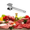 thumbnail image 1 of CHUANK Meat Tenderizer Mallet Tool/Hammer/Pounder, Stainless Steel for Tenderizing, Flattening & Pounding Venison, Pork, Veal, Lamb, Chicken, Steak, Turkey Poultry, Solid Metal Construction, 1 of 5