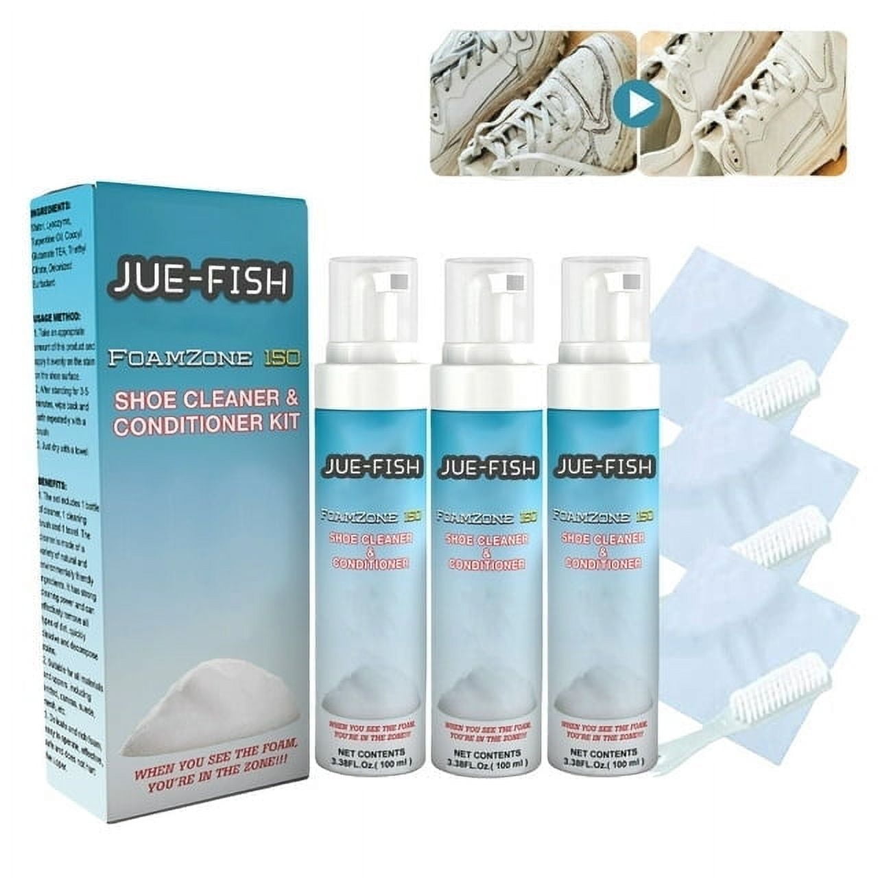 CHUAYA FZ150 Instant Sneaker Refresh Cleaning, Powerful Stain Remover