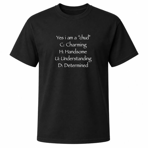 CHUD Positive Acronym Graphic T-Shirt, Unisex Classic Fit, Cotton-Rich 180 GSM, Front Text Design