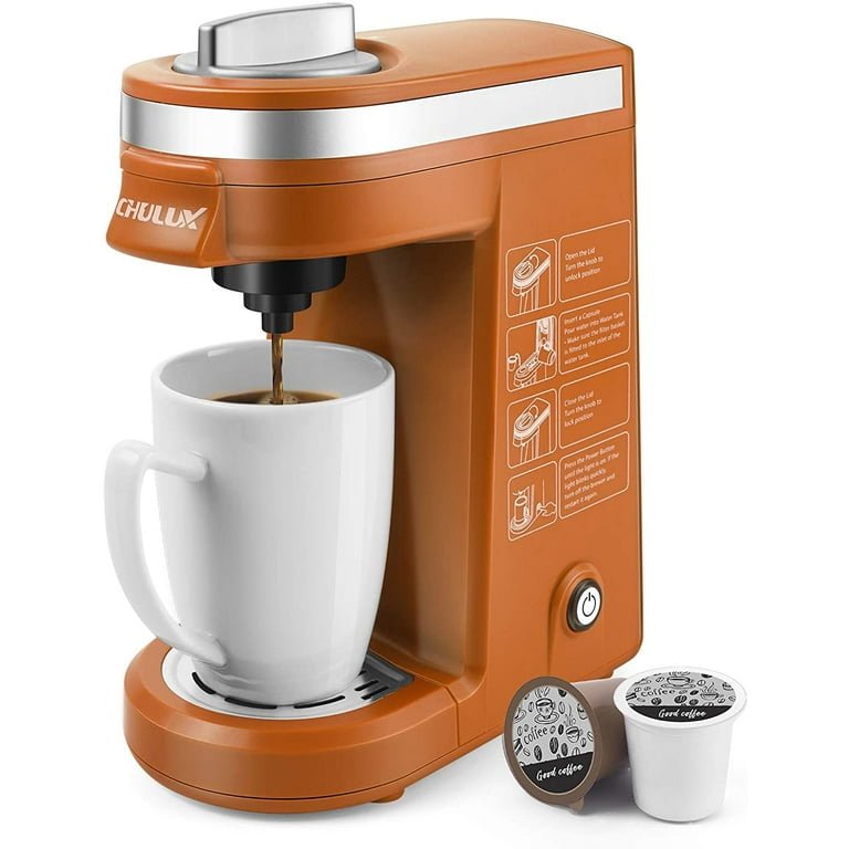 CHULUX Single Serve Espresso Machine,One Cup Espresso Maker for Nespresso  Compatible Capsule,Premium Italian 20 Bar ODE Pump Capsule Coffee Machine,Cu