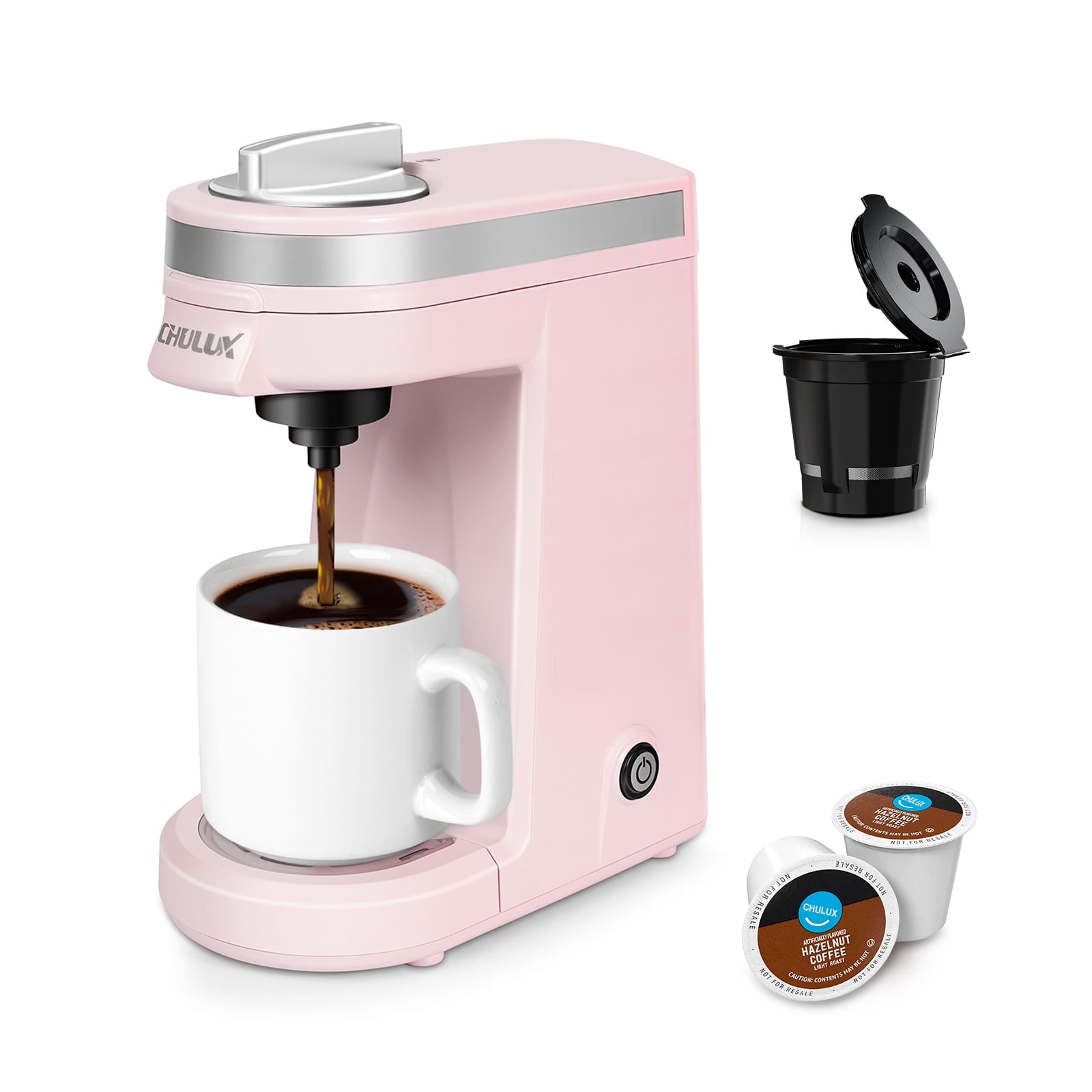 CHULUX Single Serve Coffee Maker with Reusable Filter for K pod and