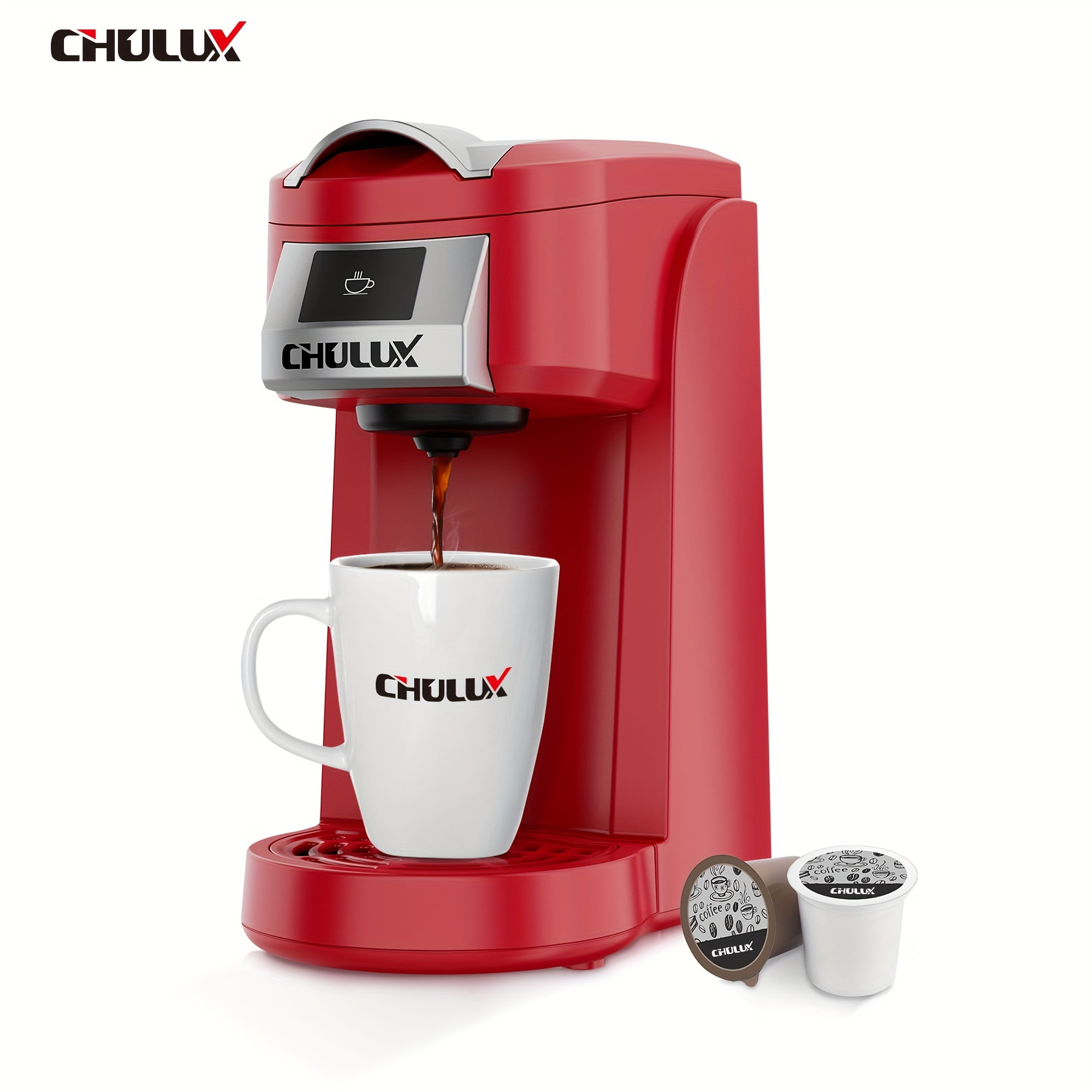 CHULUX Single Serve Coffee Maker, Single Cup Coffee Machine for K Cup