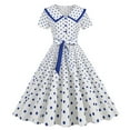 thumbnail image 1 of CHUMUD 1950s Dresses for Women Vintage Rockabilly Retro Short Sleeve Bow Tie Midi Dress Cocktail Party Evening Prom Gown Summer Casual, 1 of 5