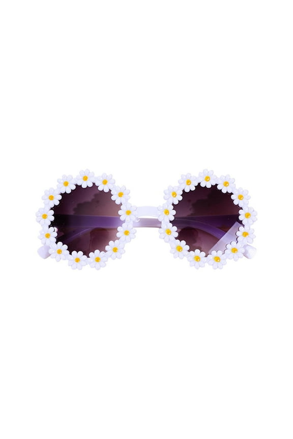 2-12 Years Kids Daisy Sunglasses | Cute Flower Frame Toddler Sun Glasses | 100% UV Protection Children's Eyewear | Fashion Summer Beach Accessories for Girls Boys