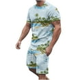 thumbnail image 1 of CHUMUD 2 Piece Sets for Men Summer Outfits Hawaiian Matching Set Graphic Sets Short Sleeve T Shirts and Drawstring Shorts Beach Vacation, 1 of 5