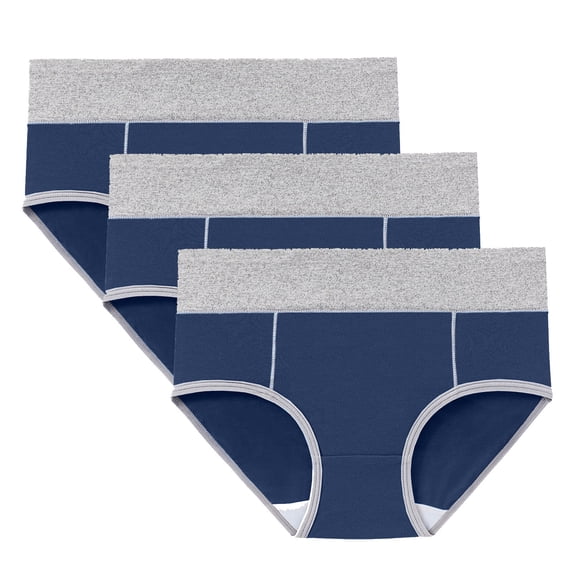 CHUMUD 3 Pack Underwear for Women Absorbency Period Underwears Leakproof Panties Postpartum Menstrual Mid Waisted Briefs Physiological Underpants