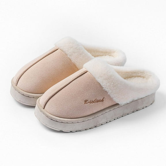 CHUMUD Adult Fuzzy Memory Foam Slippers Bedroom Shoes with Warm Plush Lining, Extra Soft & Comfortable Winter House Shoes, Indoor Outdoor