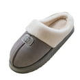 thumbnail image 1 of CHUMUD Adult Slipper with Memory Foam Fluffy Soft Warm Slip On House Slippers Anti-Skid Cozy Plush for Indoor Outdoor, 1 of 3