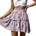 thumbnail image 1 of CHUMUD Boho Mini Skirts for Women A-Line Elastic High Waisted Bohemia Vintage Floral Flowy Short Skirts Summer Vacation Casual, 1 of 9