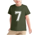 thumbnail image 1 of CHUMUD Boys Summer T Shirts Toddler Kids Short Sleeve Shirts Crew Neck Number Graphic Tops Casual Teens Tees 3-14 Years, 1 of 6