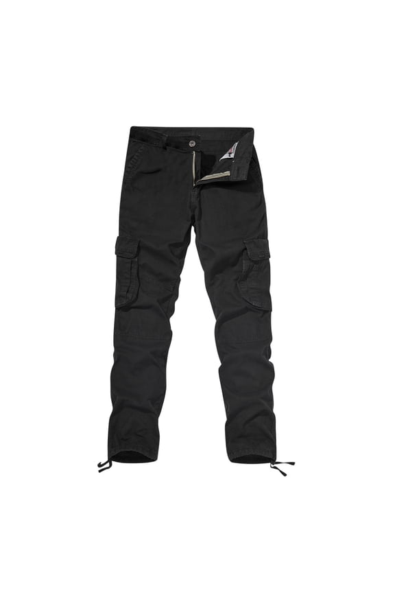 Cargo Pants for Men Relaxed Fit Cotton Stretch Denim Work Pants Hiking Tactical Pants Baggy Jeans with Multi Pockets Outdoor