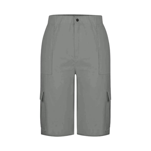CHUMUD Cargo Shorts for Women High Waist Button Elastic Work Shorts Multi Pockets