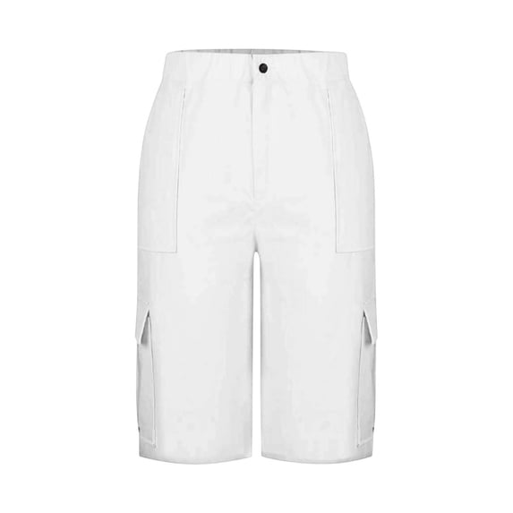 CHUMUD Cargo Shorts for Women High Waist Button Elastic Work Shorts Multi Pockets