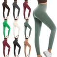 thumbnail image 1 of CHUMUD Compression Leggings for Women High Waist Tummy Control Leggings No Front Seam Workout Yoga Pants, 1 of 5