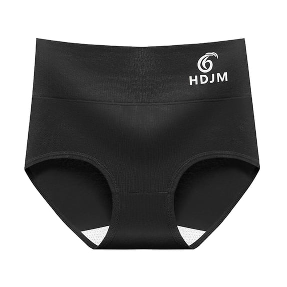 CHUMUD Cotton Underwear for Women High Waisted Solid Full Coverage Stretch Briefs Solid Breathable Ribbed Panties
