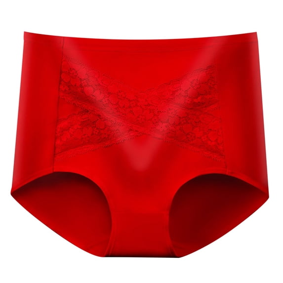 CHUMUD Cotton Underwear for Women High Waisted Solid Full Coverage Stretch Briefs Tummy Control Panties Solid Breathable Panty Hip Lifting Underpants