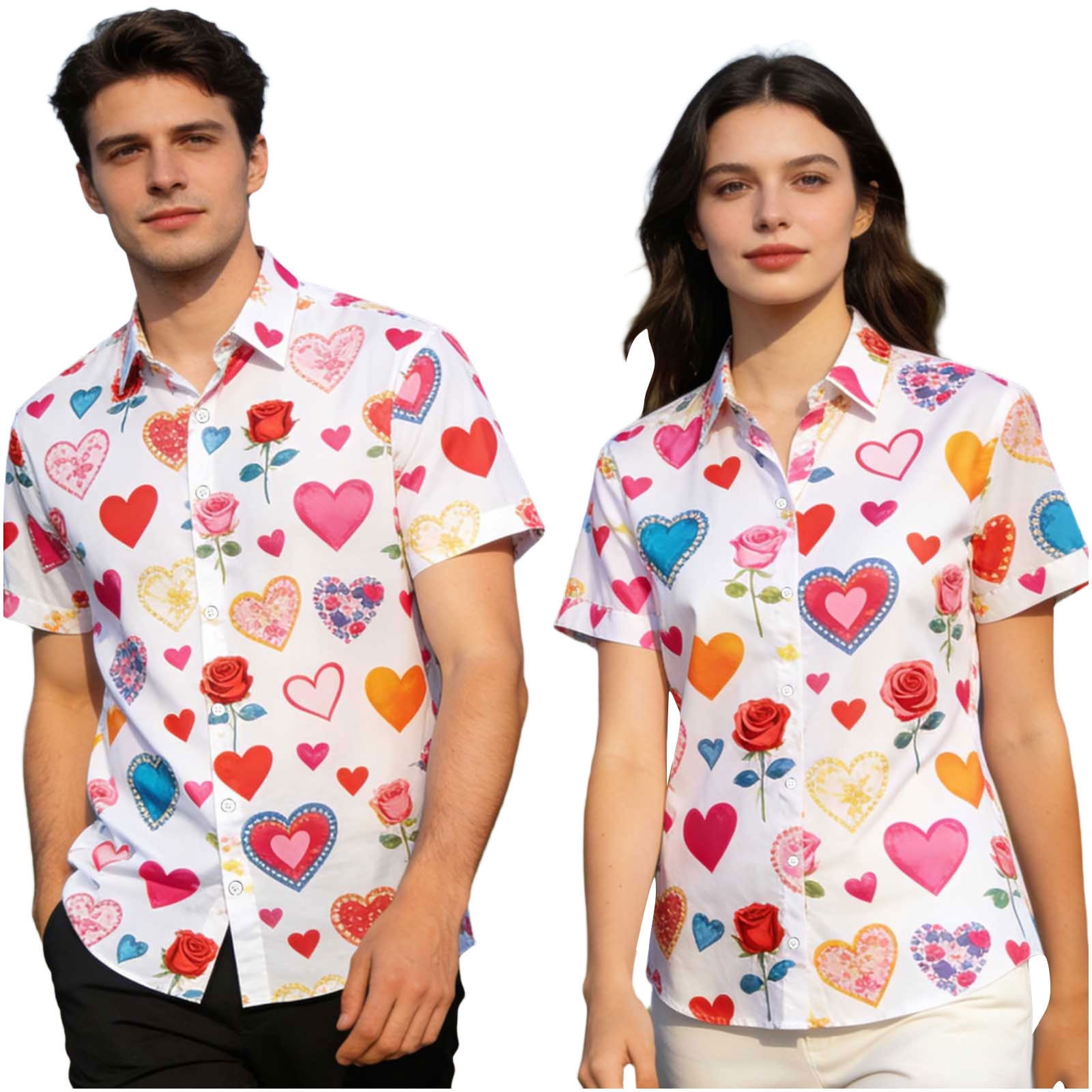 CHUMUD Couple Shirts for Him and Her, Valentines Shirts for Couples ...