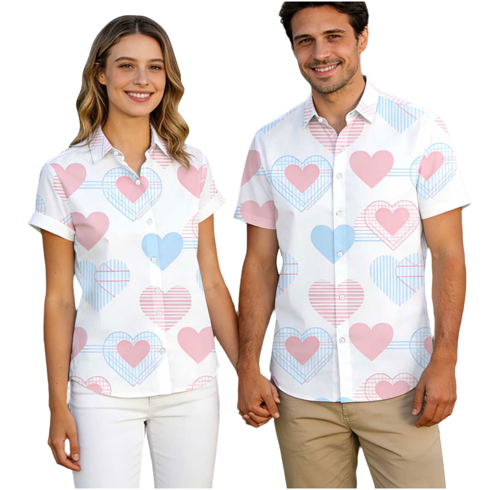 CHUMUD Couple Shirts for Him and Her, Valentines Shirts for Couples ...