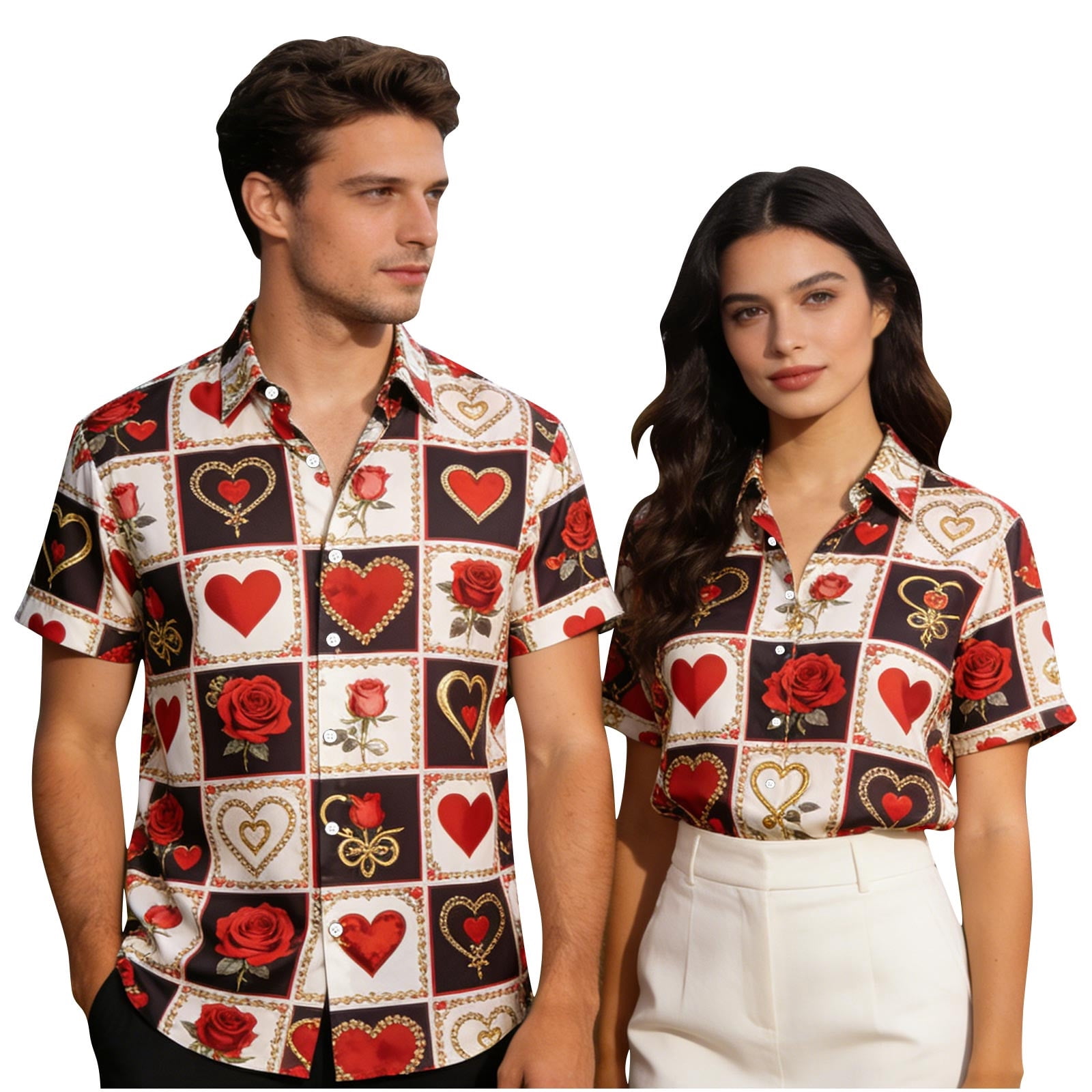 CHUMUD Couple Shirts for Him and Her, Valentines Shirts for Couples ...