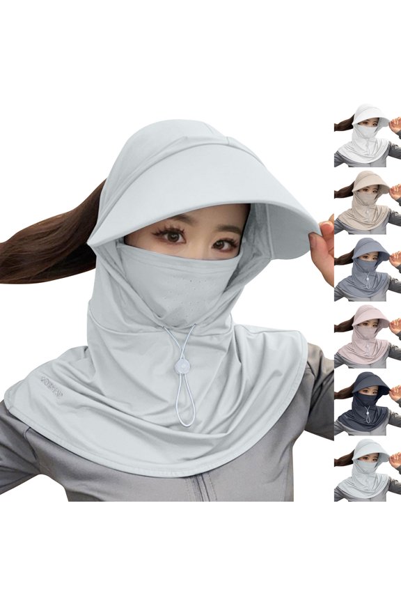 Fashionable Summer Balaclava with Brim Face Mask for Sun Protection Cycling Fishing Face Mask for Women Full Head Sun Balaclava
