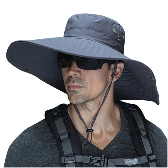CHUMUD Fashionable Super Wide Brim Sun Hat for Men Fishing Bucket Hat Safari Cowboy Hat