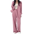 thumbnail image 1 of CHUMUD Formal Womens Suits 2 Piece Set Business Casual Blazer Jacket Wide Leg Dress Pants Suits Professional Work Office Outfits Matching Set, 1 of 6
