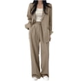 thumbnail image 1 of CHUMUD Formal Womens Suits 2 Piece Set Business Casual Blazer Jacket Wide Leg Dress Pants Suits Professional Work Office Outfits Matching Set, 1 of 6