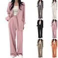 thumbnail image 1 of CHUMUD Formal Womens Suits 2 Piece Set Business Casual Blazer Jacket Wide Leg Dress Pants Suits Professional Work Office Outfits Matching Set, 1 of 7