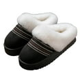 thumbnail image 1 of CHUMUD Fuzzy Slippers for Women - Cozy House Shoes with Anti-Slip Sole, Warm Plush Lined Indoor Outdoor Short Ankle Slippers, 1 of 4