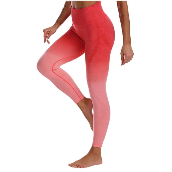 CHUMUD High Waisted Leggings for Women - Tummy Control Pants Workout Soft Gradient Yoga Pants