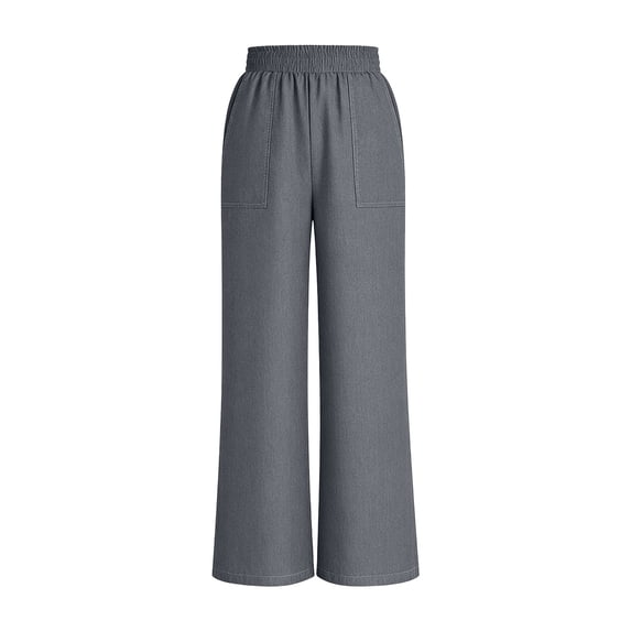 CHUMUD Jeans for Women Trendy High Waist Wide Leg Pull on Denim Pants Everyday