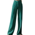 thumbnail image 1 of CHUMUD Linen Pants Women Wide Leg Palazzo Summer Pants Beach Vacation Clothes Travel Baggy Trousers with Pockets, 1 of 8