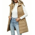 thumbnail image 1 of CHUMUD Long Puffer Vest Women Ultra Lightweight Puffy Jacket Warm Sleeveless Fall Winter down Coat Outerwear with Pockets, 1 of 8