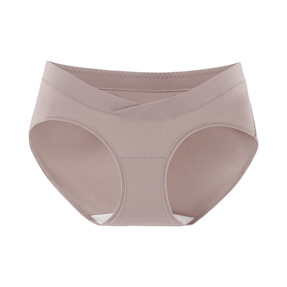 CHUMUD Maternity Underwear Cotton Pregnancy Postpartum Panties Under the Bump Mid Waisted Briefs