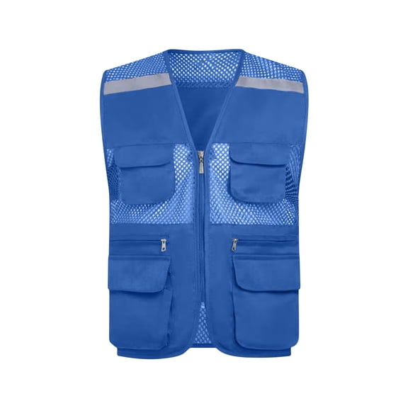 CHUMUD Men Women Safety Vests with Pockets Zipper High Visibility Vest Construction Work Reflective Waistcoat