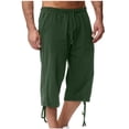 thumbnail image 1 of CHUMUD Men's Cotton Linen Shorts Relaxed Fit Elastic Waist Shorts Stretchy Capris Summer Casual with Pockets, 1 of 7