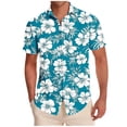 thumbnail image 1 of CHUMUD Men's Hawaiian Shirt S-5XL Short Sleeve Summer Beach Tropical Button Down Collared Shirt Vacation (Avail for Big & Tall), 1 of 6