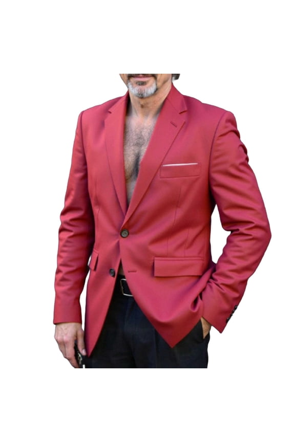 Men's Oversized Blazer Casual Suit Jacket Lightweight Two Button Sports Coat Business Dress Wedding Party Jacket, XL-5XL