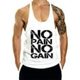 thumbnail image 1 of CHUMUD Men's Stringer Tank Tops Muscule Cut Bodybuilding Gym Vest Y-Back Workout Sleeveless T-Shirt Letter Print Active Tank Tops, 1 of 5