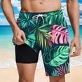 thumbnail image 1 of CHUMUD Men's Swim Trunks Hawaiian Tropical Print Bathing Mesh Lining Suit Swimsuits Beach Shorts Summer Casual Vacation, 1 of 8