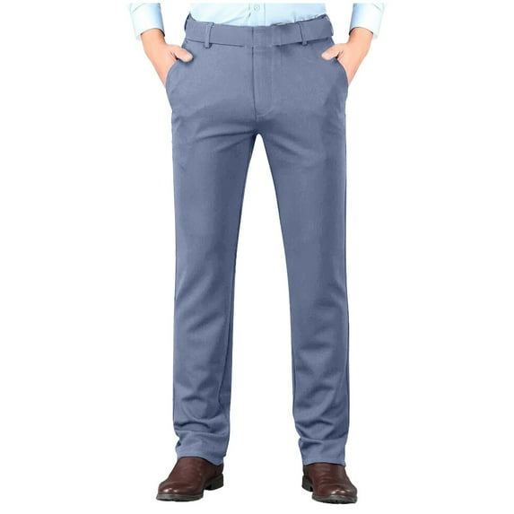 CHUMUD Mens Classic Fit Dressy Pants Wrinkle-resistant Trousers with Pockets for Work Golf Business Casual