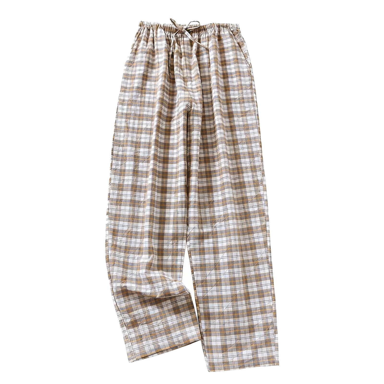 CHUMUD Mens Cotton Pajama Pants Flannel Cotton Sleep & Lounge Pants PJ ...