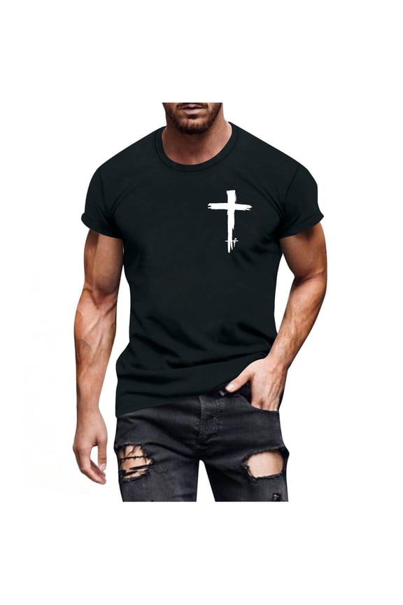 Mens Easter Graphic T Shirts Crew Neck Short Sleeve Tops Summer Basic T Shirt