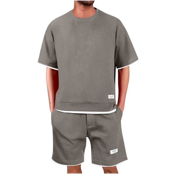 CHUMUD Mens Short Sets Outfits Summer Oversized T Shirt Shorts Set Short Sleeve Tracksuit