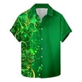 thumbnail image 1 of CHUMUD Mens St. Patrick's Day Shirt Hawaiian Shirts Clover Printed Short Sleeve Beach Top Summer Casual (Avail for Plus Size), 1 of 5