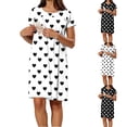 thumbnail image 1 of CHUMUD Nursing Nightgown 3 in 1 Labor and Delivery Hospital Gown Maternity Dress Short Sleeve Birthing Robe for Breastfeeding, 1 of 6