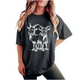 thumbnail image 1 of CHUMUD Oversize T Shirts for Women Short Sleeve Crew Neck Print Tees Summer Casual Loose Fit, 1 of 6